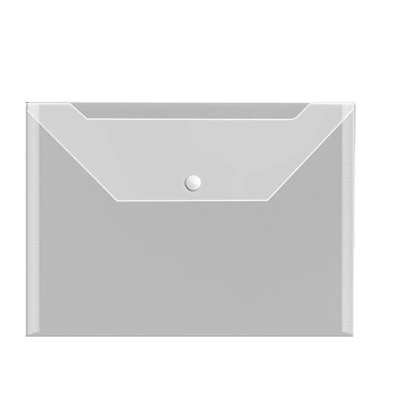 Bolsa de archivo A4 gruesa Bolsa de plástico transparente de gran capacidad a presión Bolsa de almacenamiento de papel de prueba Bolsa de archivo para estudiantes Bolsa de información