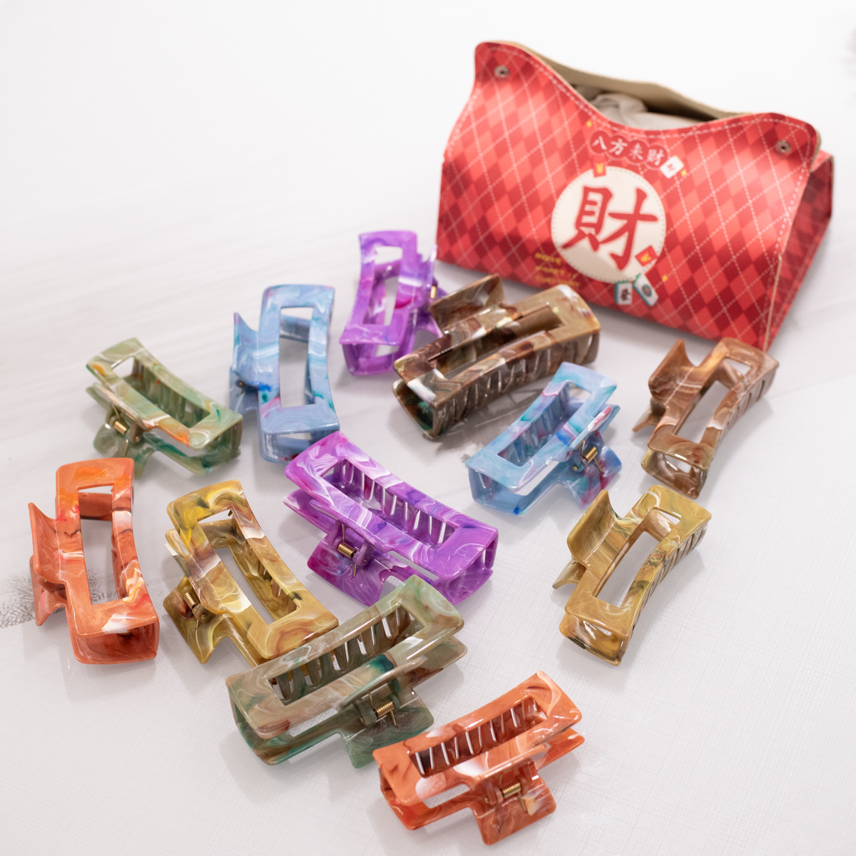 Cross-border foreign trade new hairpin fresh sweet European and American ladies grab clip holiday style high sense solid color hair accessories clip