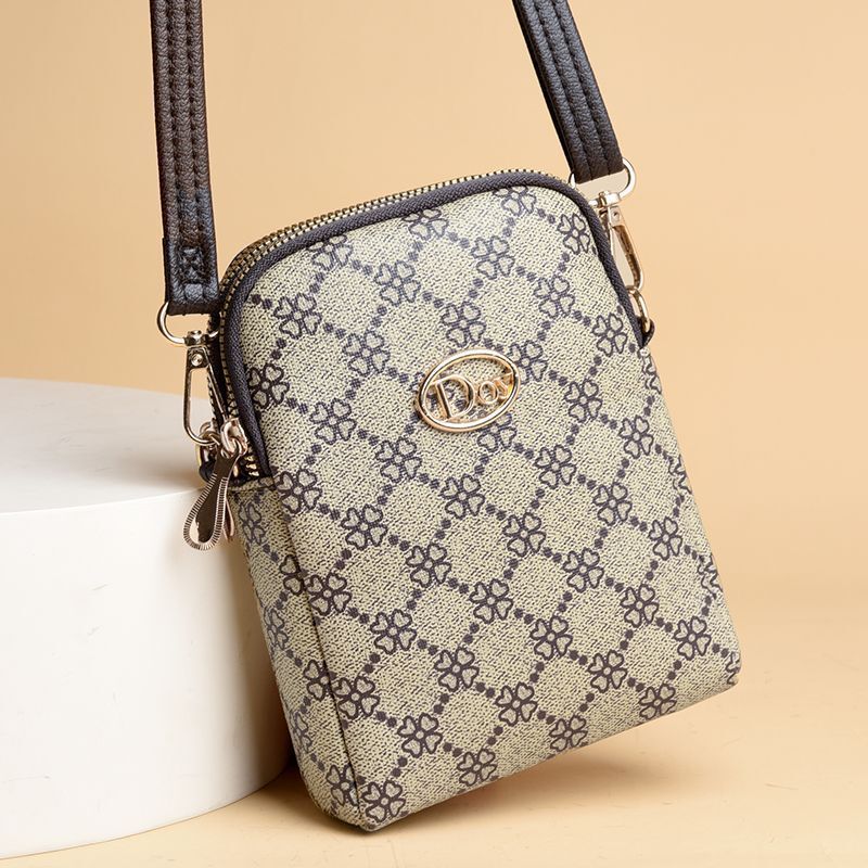 Soft Leather Hand-Feel Mobile Phone Bag for Women 2025 New Mini Cute Small Bag Fashionable Vertical Versatile Shoulder Crossbody Bag