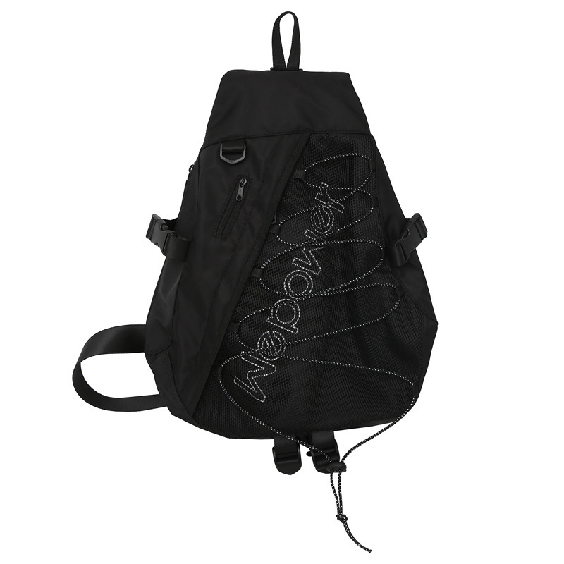 WEPOWER nueva moda Carta Grande de los hombres y las mujeres bolsa de pecho guardapolvos de la motocicleta de gran capacidad de hombro bolsa de mensajero