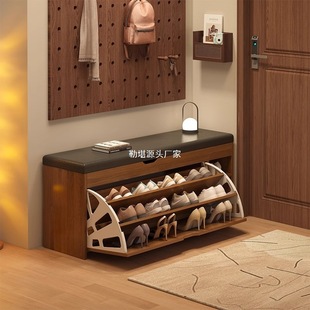 Shoe-Changing Bench for Home Entrance, Shoe Rack with Seat, Flip Shoe Cabinet, Integrated Shoe Bench for Entryway, Foyer Shoe Bench