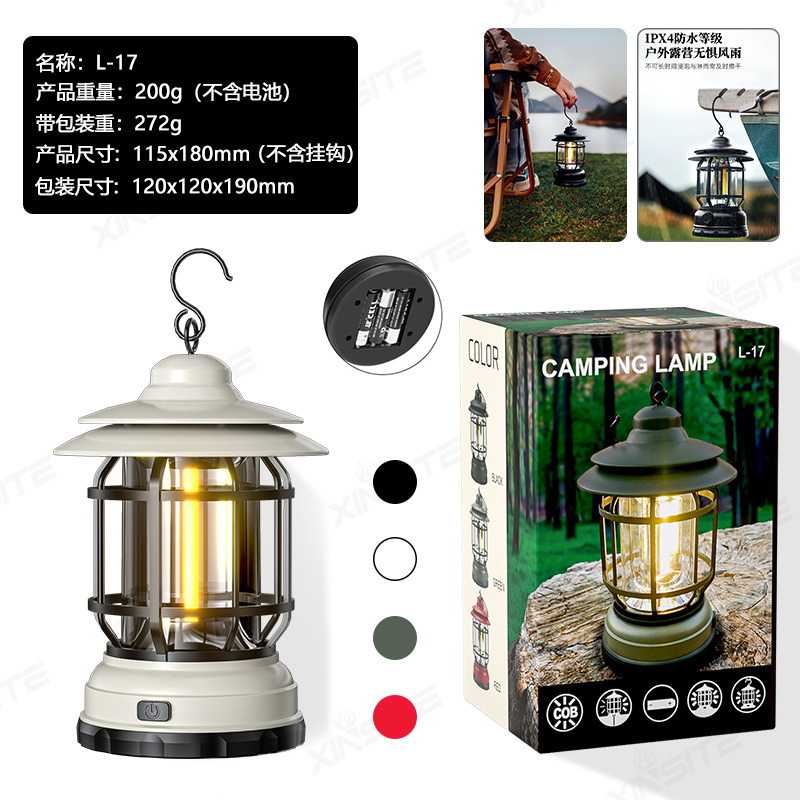 XINSITE xinster solar linterna recargable lámpara de camping al aire libre portátil lámpara de camping fábrica en stock generación