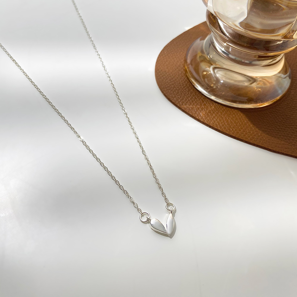 new small heart pendant copper necklace