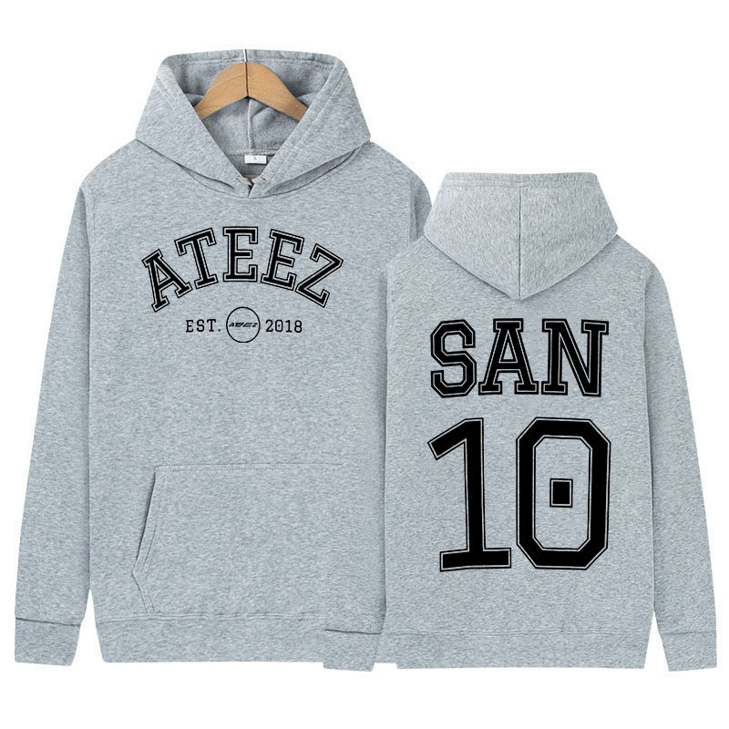 Sudadera con estampado de banda de Ateez de Corea del Sur para hombres y mujeres sudadera casual de moda de alta calidad suéter de gran tamaño de manga larga