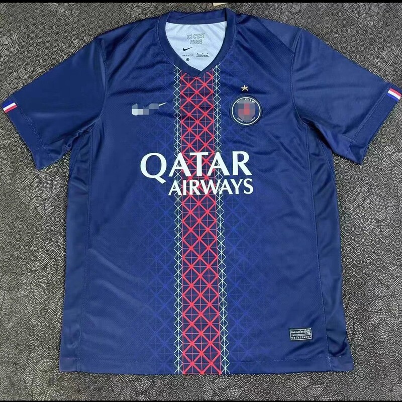 2526 Paris Home Fan Version Men's and Women's Short-Sleeved Fashion Sports Jersey Personalized Printed Football Uniform