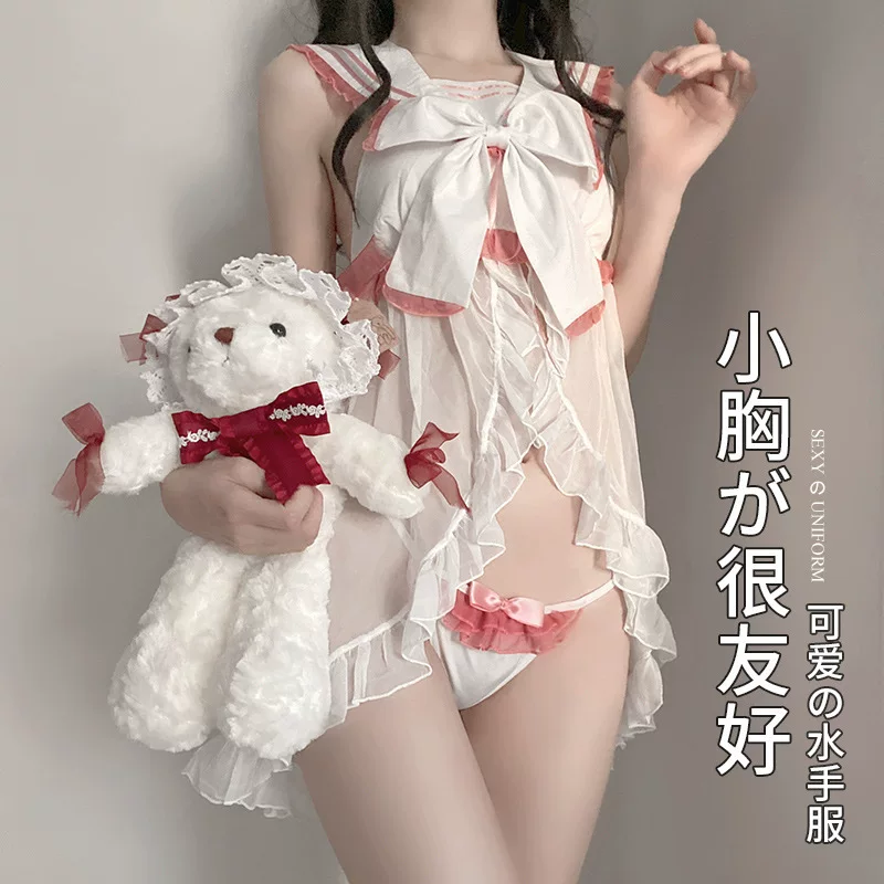 Милое нижнее белье, комплект с бантами, единая форма, стильLolita, косплей