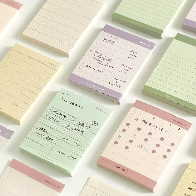 NOTE FOR80 sticky notes, ordinary life notes, light retro simple function sticky notes, hand note decorative paper