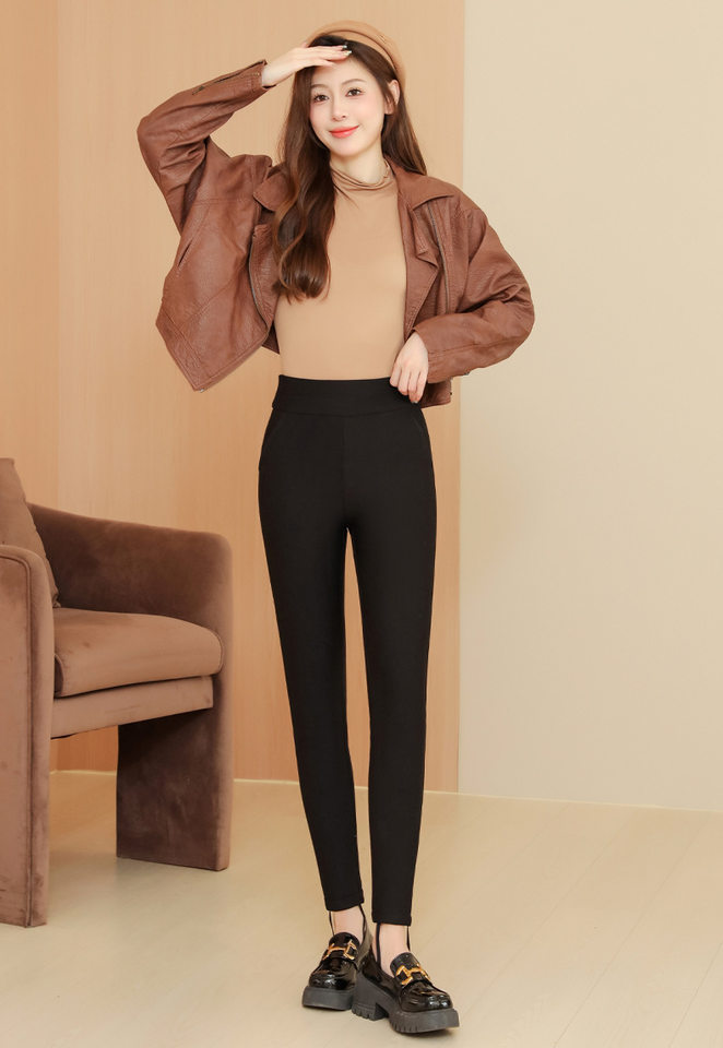 Quần legging nữ lót nhung dày dặn cạp cao giữ ấm mùa đông có đệm đầu gối — Quần Giữ Ấm bằng lụa 100% dày, Quần lụa nhung cừu 100% dày, Quần Giữ Ấm bằng lụa 100% dày [có đệm thắt lưng và đệm đầu gối], Quần giữ nhiệt bằng len 100% dày [có đệm thắt lưng và đệm đầu gối] chi tiết 27
