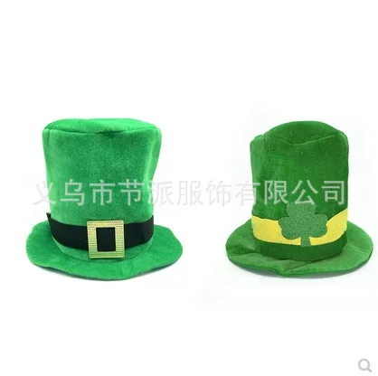 Spot Amazon Irish Festival Hat St. Patrick's Holiday Carnival Shamrock Green Beard Magic Hat