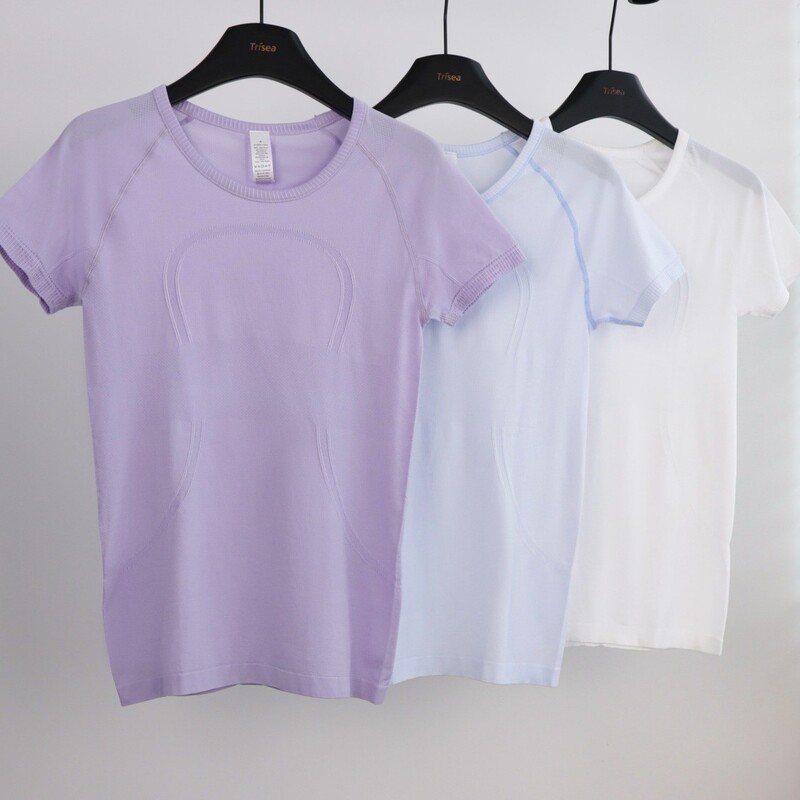 [Ready Stock] Ld1.0 Short-Sleeved Sports Yoga T-Shirt Quick-Drying Round Neck Yoga Running Fitness Slim Fit Top for Women