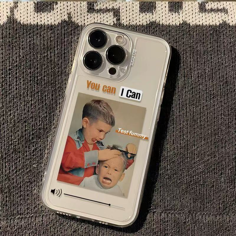 Marca de moda europea y americana para iphone15promax funda para teléfono móvil transparente Apple 16 anti-caída 14pro personalidad 13/12