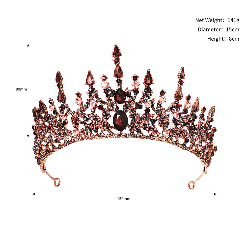 Retro Baroque Alloy Crown Bridal Headdress Wholesale Nihaojewelry display picture 6