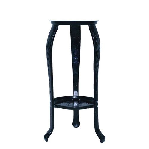 51# European style reinforced iron plant stand for balcony indoor outdoor, double-layer minimalist wide-leg stand