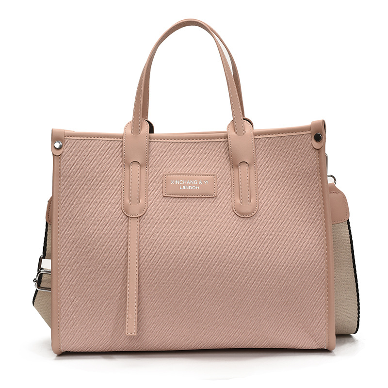 Bolso de gran capacidad para mujer 2025 verano nuevo estilo moda contraste color costura mensajero bolso simple de viaje