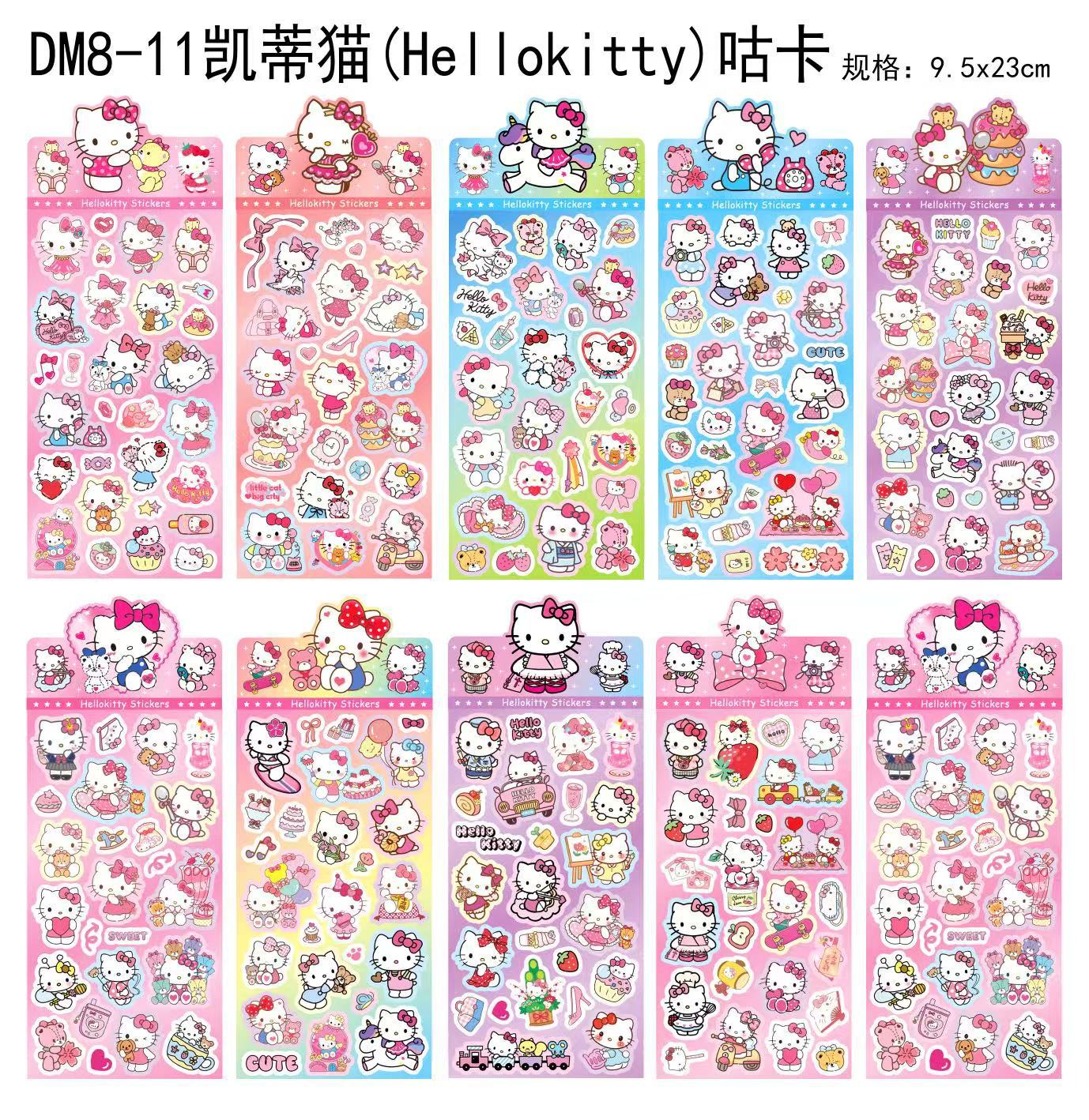 One piece of hello kitty transparent laser sticker [20 sheets/pack]