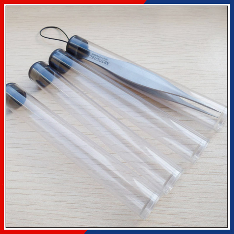 厂家大量供应塑料硬管 镊子透明包装可配盖子 pvc透明塑料圆管