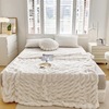 高端 轻奢兔毛纯色毛毯 办公室午睡毯 加厚保暖盖毯 家用卧室毯子|ms
