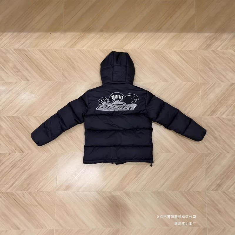 Cross-Border Trapstar Winter Hooded Jacket for Men and Women with Tiger Head Logo, Street Hip-Hop Fashion Cotton Jacket Cross-Border Trapstar Winter Hooded Jacket for Men and Women with Tiger Head Logo, Street Hip-Hop Fashion Cotton Jacket