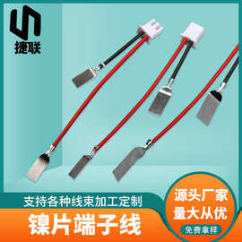 XH2.54动力电池红黑连接线4*8 电池镍片端子线 XH2.54-2PIN端子线