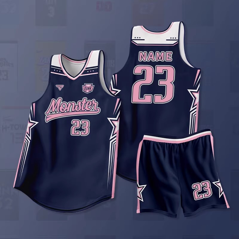 Basketball Uniform Set for Men, Village Ba Corporate and Educational Institution Student Sports Competition Team Uniform, American-Style Basketball Jersey with Printing