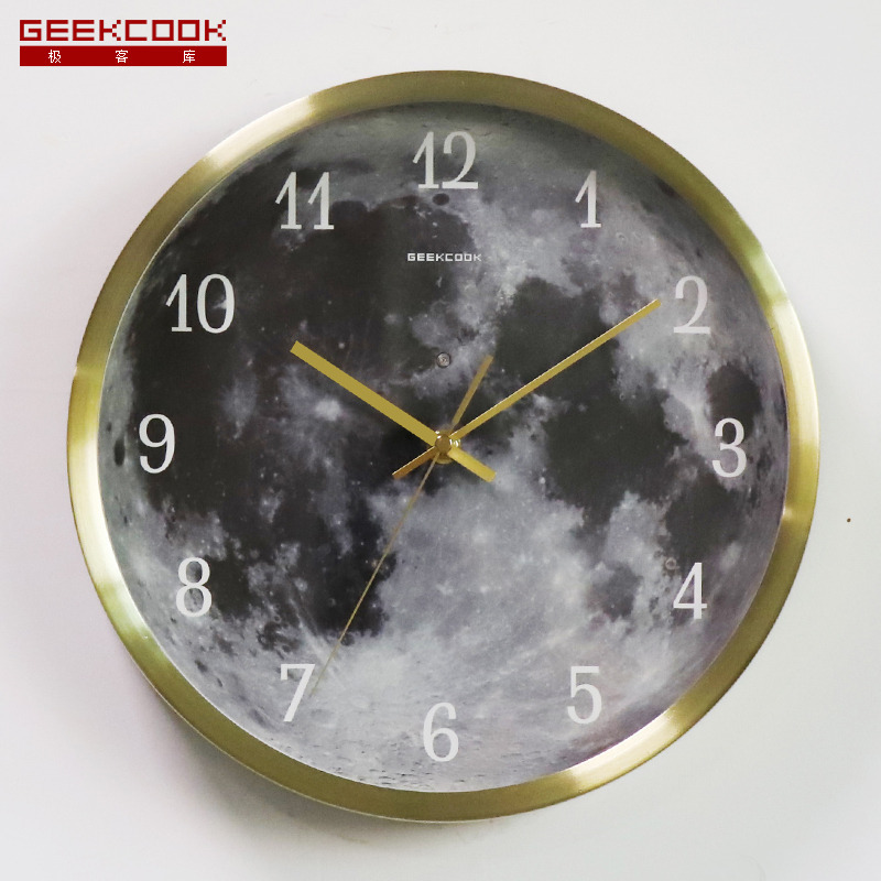 Crear Amazon caliente creativo Reloj de pared: Star River una gota de Luna gris Reloj de pared luminoso