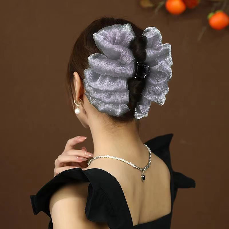 ピンクオリジナルハンドメイド・ピンクと春の山のコントラストカラー甘いレースフルボールヘアサークルヘアアクセサリーリボン|undefined