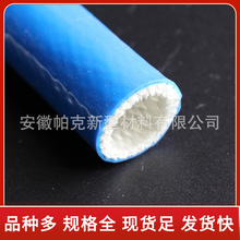 耐高温内纤维外硅胶绝缘套管 隔热防护耐热套管 玻璃纤维防火管
