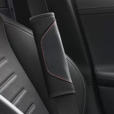 Cross-Border Car Carbon Fiber Pattern Seat belt shoulder pad - black-standard-edition-2365