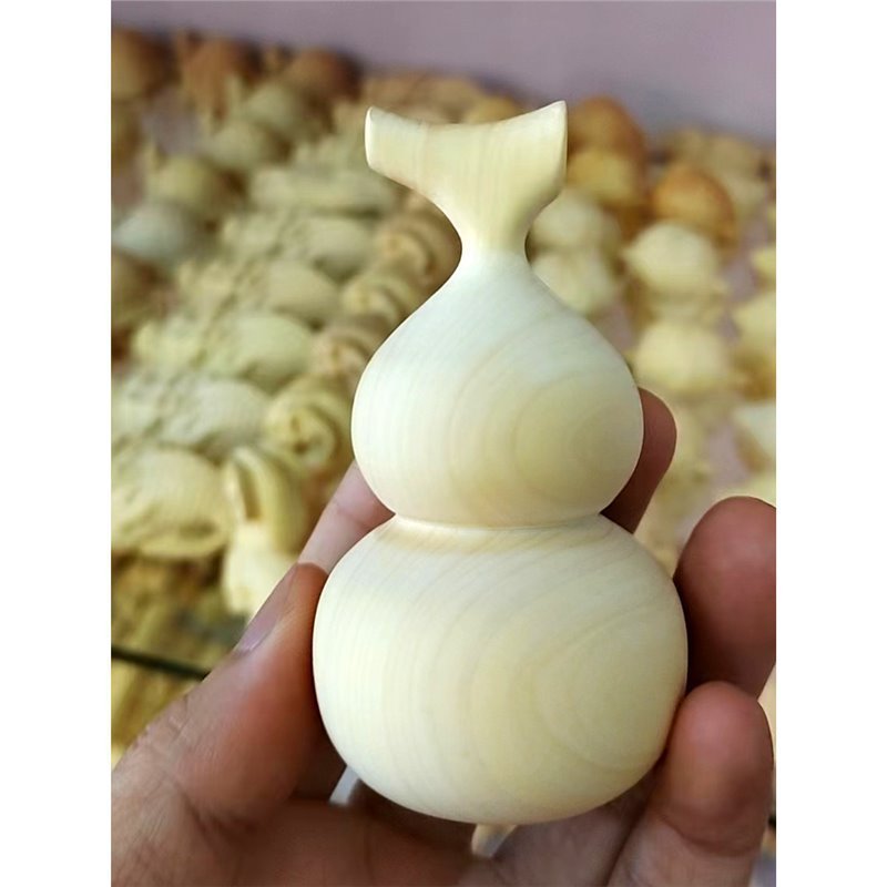 太行崖柏开叉大葫芦实木雕刻手把件工艺品随身福禄文玩家居摆件|undefined
