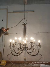 定制美式復古輕奢水晶吊燈北歐后現代落地燈台燈壁燈支持來圖定制