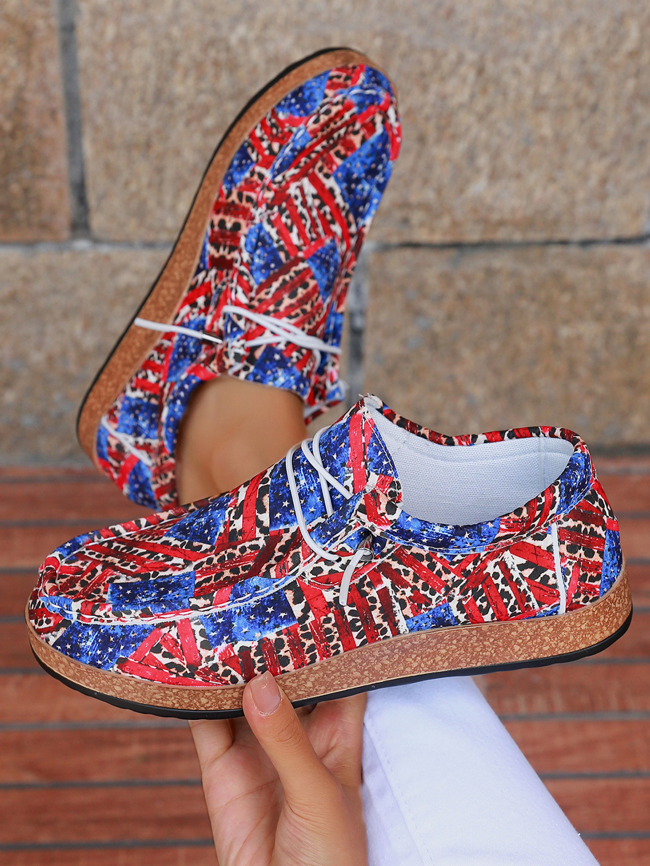 2024 New Thick soled Independent Day Large Fashion Sports and Leisure Board Lazy Shoes_voghion.com