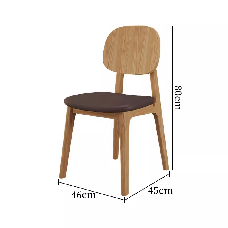 Silla de comedor de madera maciza para restaurante