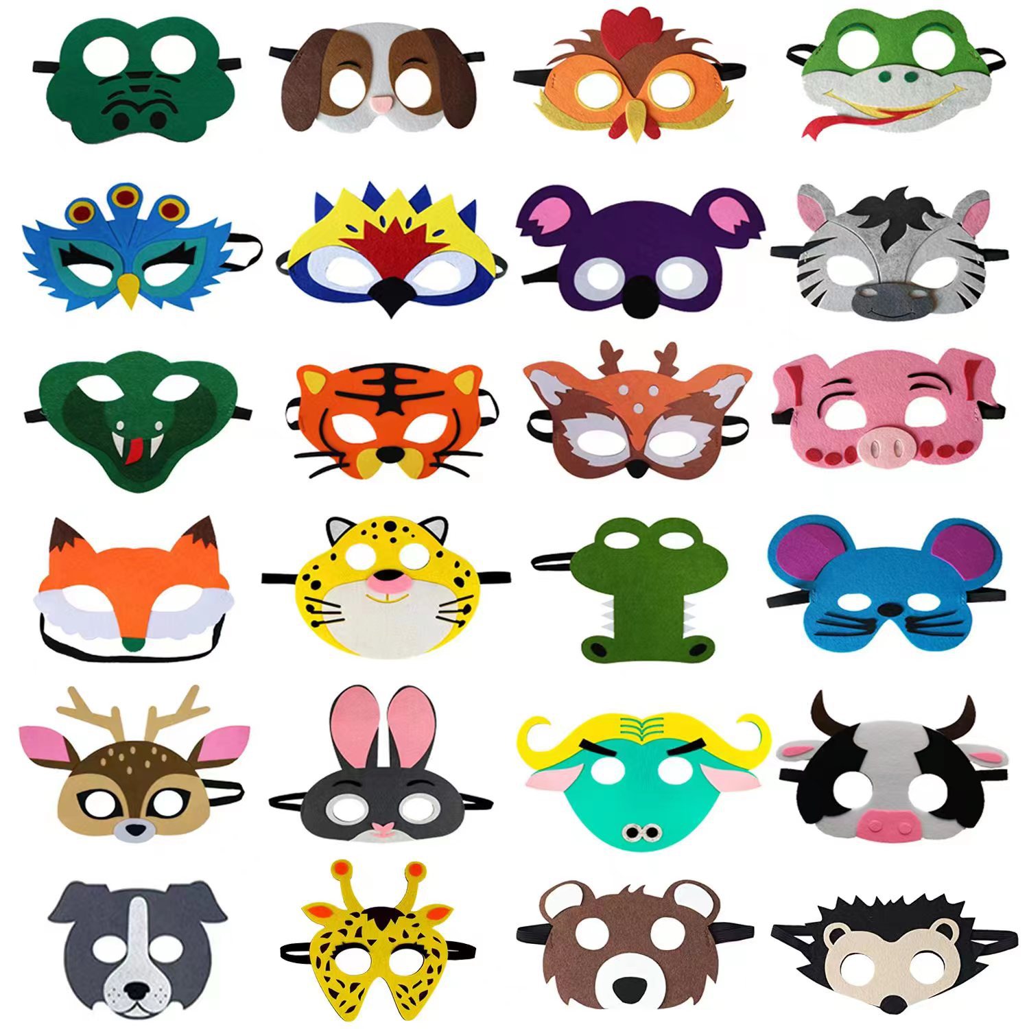 疯狂动物城毛毡面具跨境舞会儿童装扮眼罩万圣节派对卡通面罩