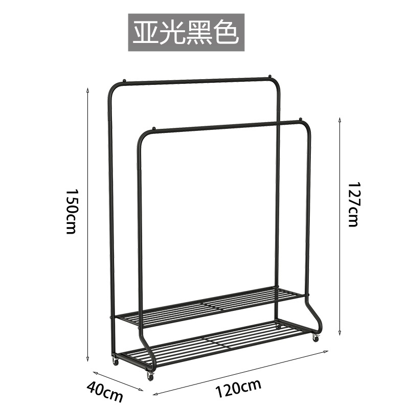매트 블랙-120cm [더블 폴 더블 레이어]