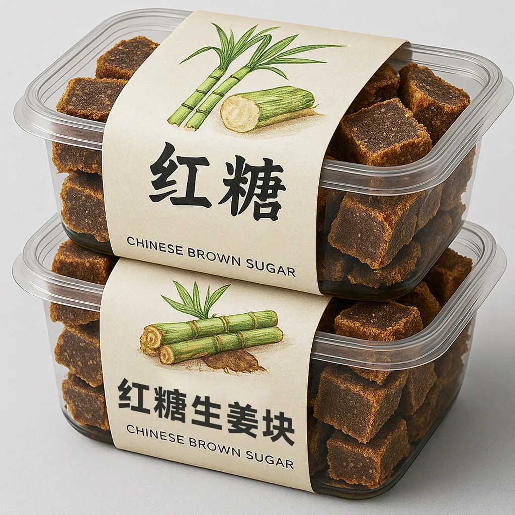 【红糖块】生姜红糖块状老红糖滋补原汁土红糖冲饮生姜红糖水