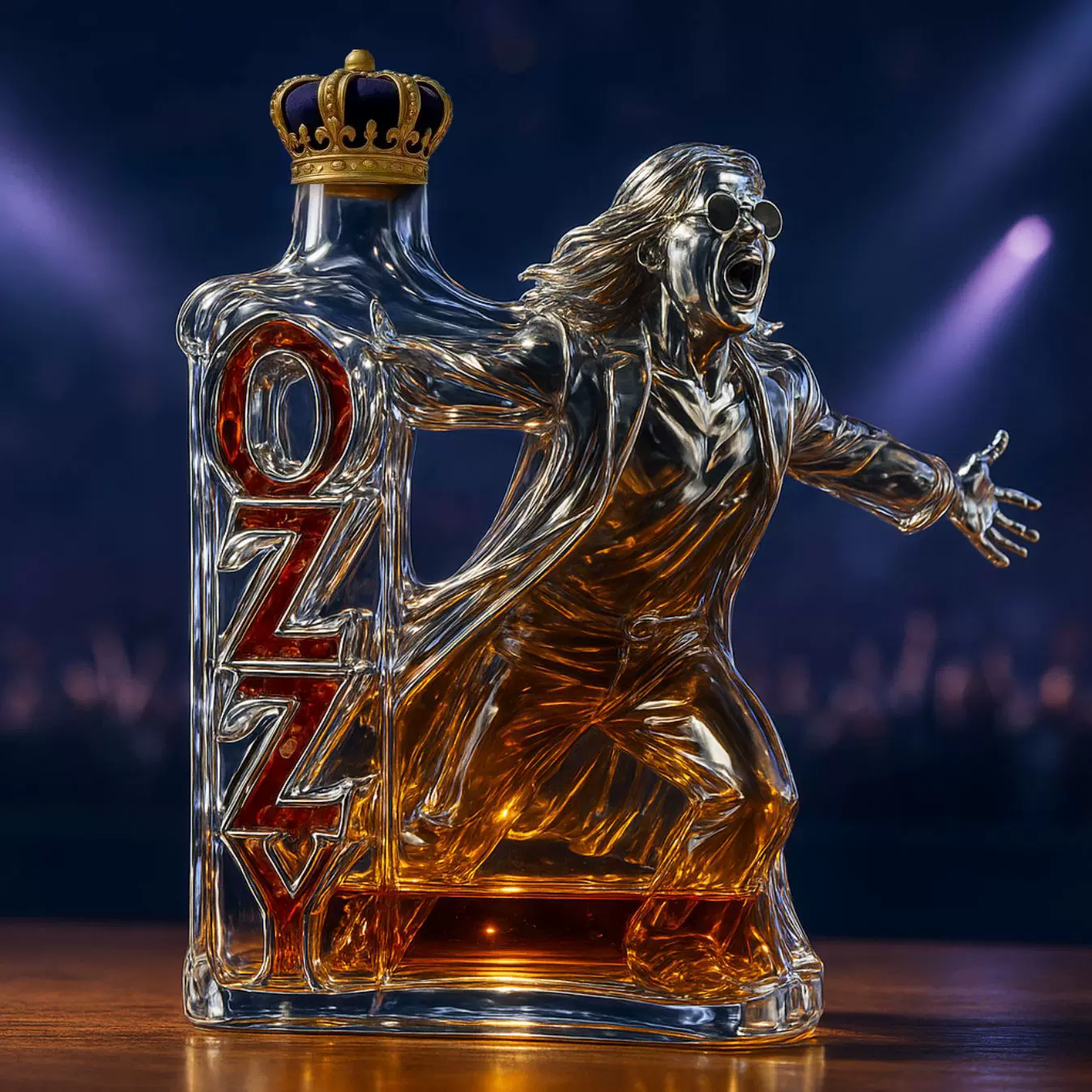 跨境新品 ozzy  奥兹呐喊威士忌酒瓶 人物造型醒酒器