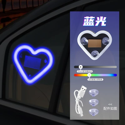Other lights Light, Led Warning Light, Triangular - solar-charging-single-heartblue-single-unit
