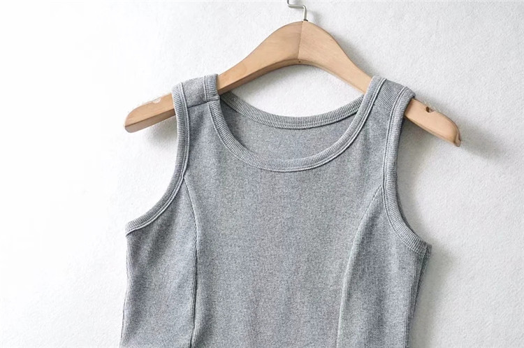 round neck cropped vest NSLD27563