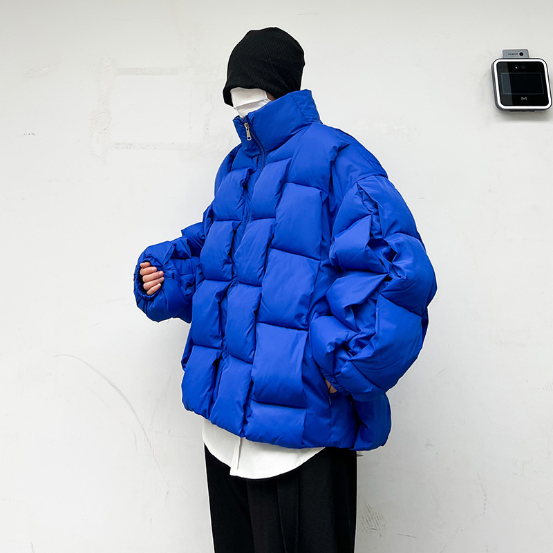 个性2024冬季新款休闲棉服暗黑小众棉衣男时尚韩版加厚羽绒棉棉袄