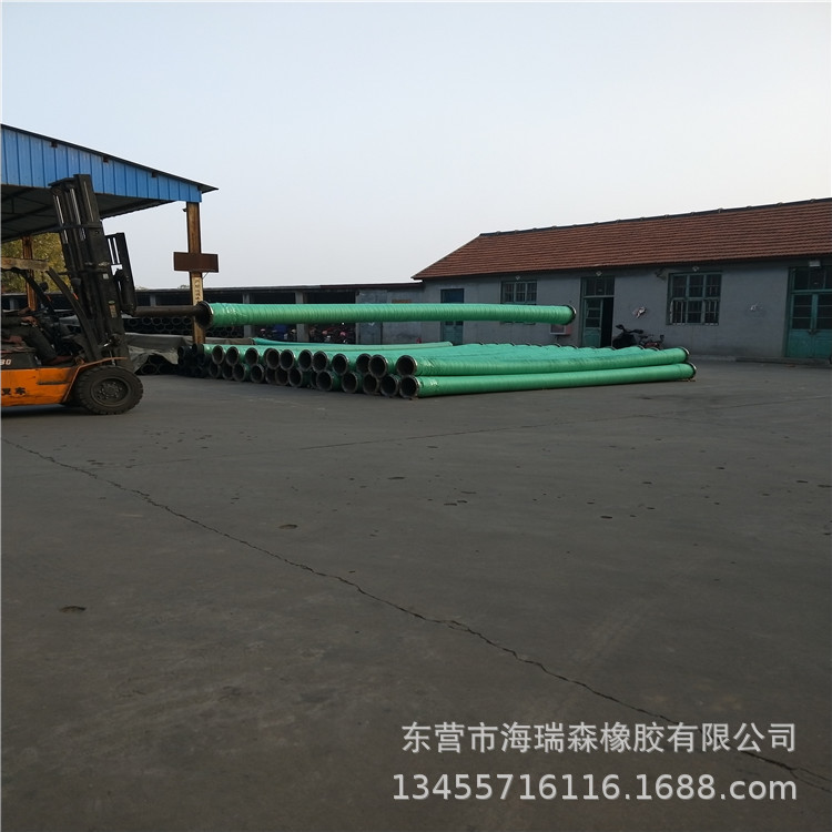 生产阻燃橡胶钢丝管吸排水物料用大口径法兰钢丝骨架橡胶埋吸管