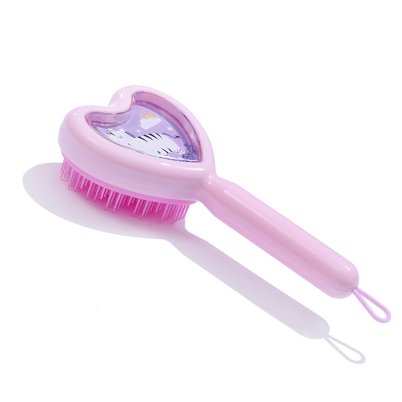 Nuevo amor simple pequeño peine Quicksand lentejuelas ABS peluquería peine masaje peine en stock