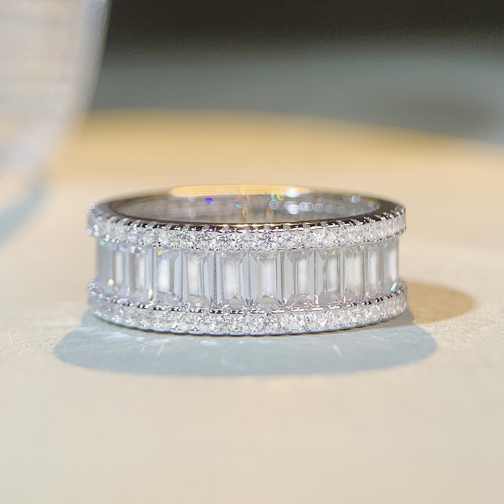 Fashion Geometric Sterling Silver Plating Zircon Rings 1 Piece