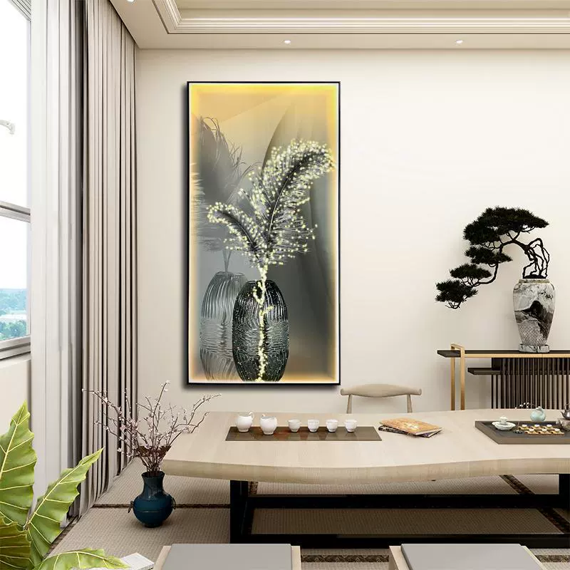 Современный хрустальный фарфор, декоративная картина с бриллиантами, рамка из алюминиевого сплава, гостиная, диван, фон, подвесная картина, настенная роспись для коридора, перо 80160