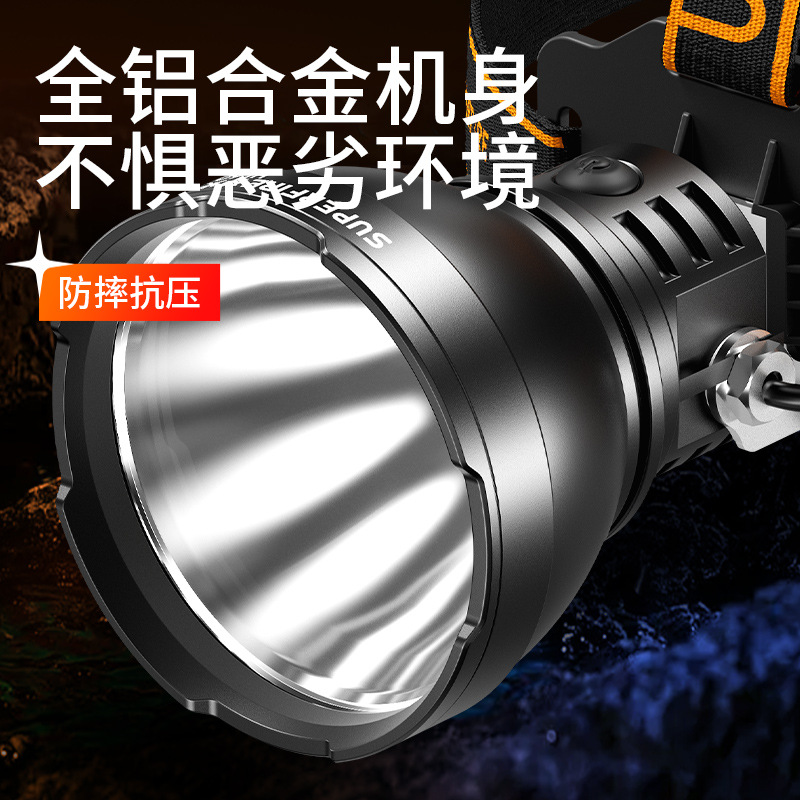 Shenhua HL60 luz de alta intensidad de emisión de luz amarilla carga 36W aleación de aluminio de alta potencia led lámpara de mina de cabeza al aire libre