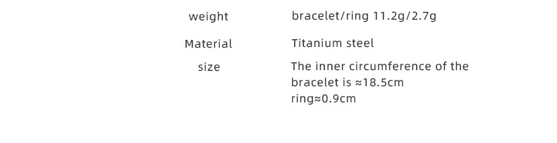 Fashion Geometric Titanium Steel Plating Rings Bracelets