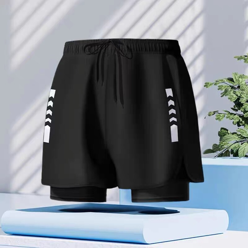 Summer New Sports Shorts for Men, Running, Marathon, Track and Field, Quick-Drying, Ice Silk Lining, Training, Fitness, Beach Shorts