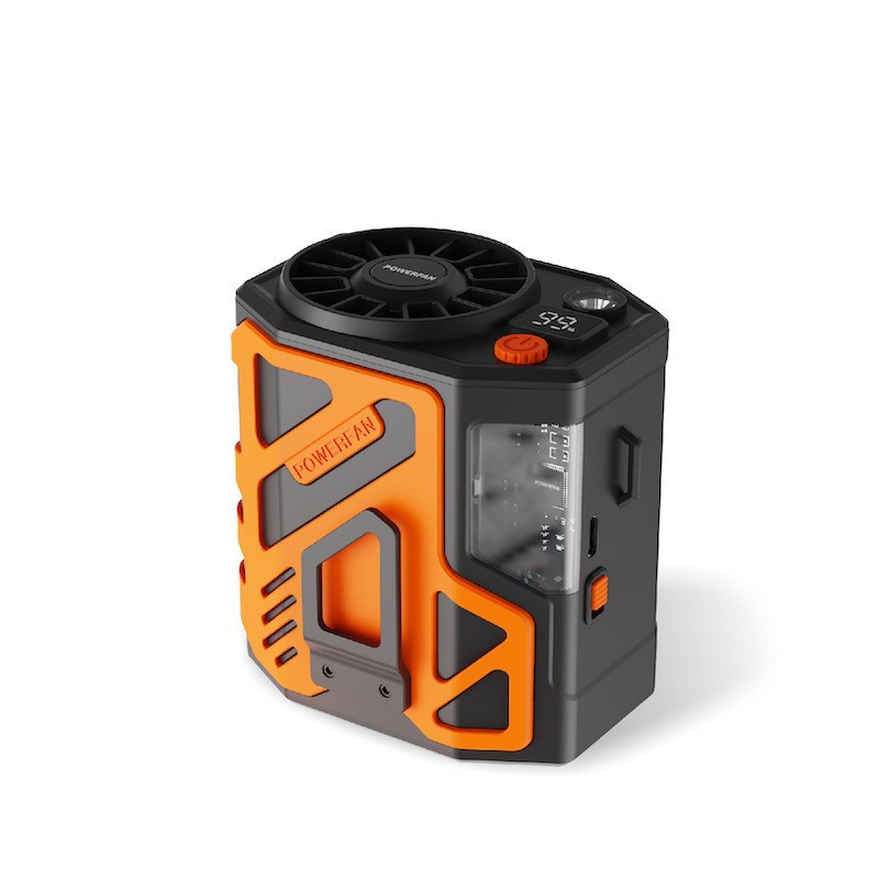 Nuevo gran ventilador de cintura al aire libre acampado larga duración de la batería de gran capacidad perezosa portátil pequeño aire acondicionado USB carga