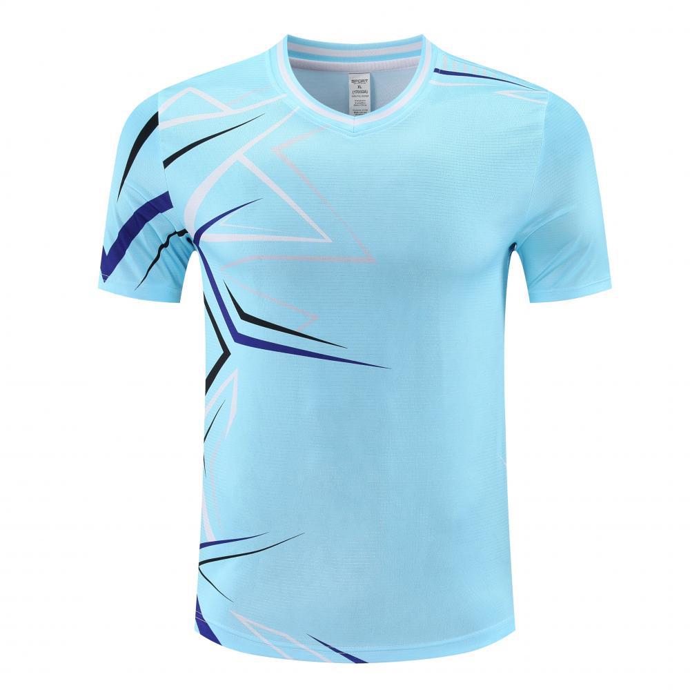 Nueva camiseta de bádminton de seda de hielo, ropa de tenis de mesa transpirable de secado rápido, impresión digital de alta calidad, camiseta de logotipo imprimible