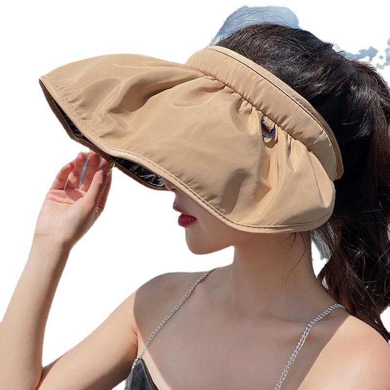 Solar-Powered Sun Visor Hat, Korean Style, UV Protection, Convertible to Headband