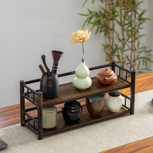 Tea Cup Holder, Tea Set Storage Rack, Desktop Display Rack, Purple Clay Pot, Tea Bowl Display Storage Rack, Tea Table Tea Rack
